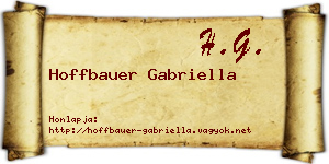 Hoffbauer Gabriella névjegykártya