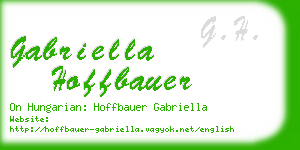 gabriella hoffbauer business card
